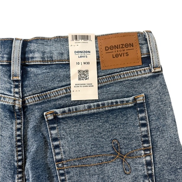 Denizen from Levis Womens High-Rise 3" Denim Shorts Acid Wash Blue Size 10 W30 - Picture 5 of 12